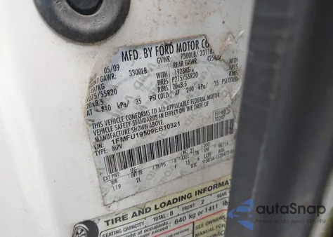 2009 Ford Expedition Limited from USA, damaged, VIN 1FMFU19509EB10321